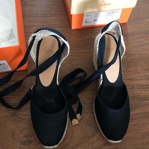 Castaner black wedge espadrilles